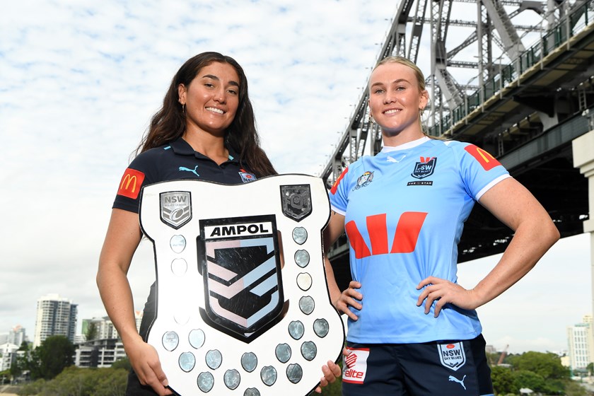 Olivia Kernick and Jaime Chapman help launch the 2024 Ampol Women's State of Origin series in Brisbane.