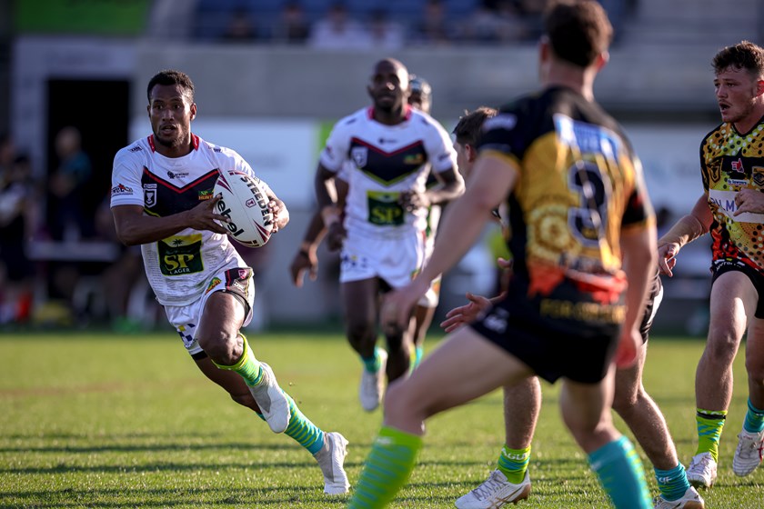 Morea Morea in action for the PNG Hunters in 2023.