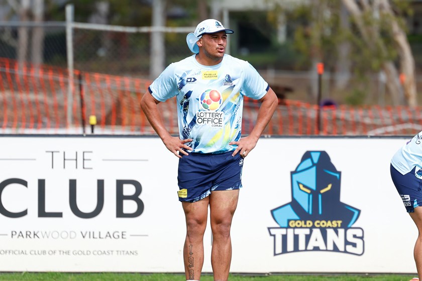 Arama Hau putting in the hard yards at pre-season training.