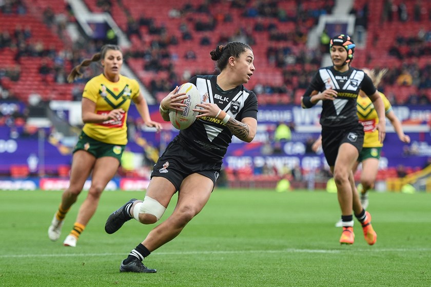 Madison Bartlett representing New Zealand at RLWC2021.