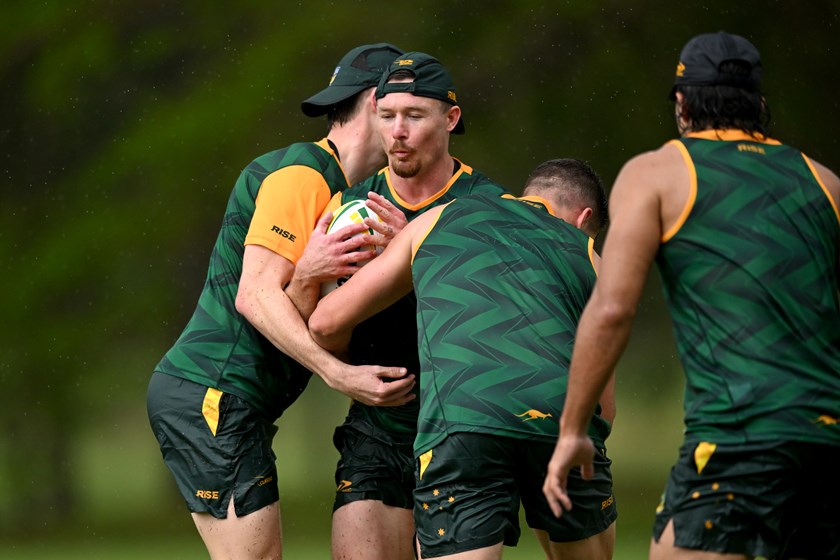 Damien Cook at Prime Minister's XIII training on the Gold Coast.