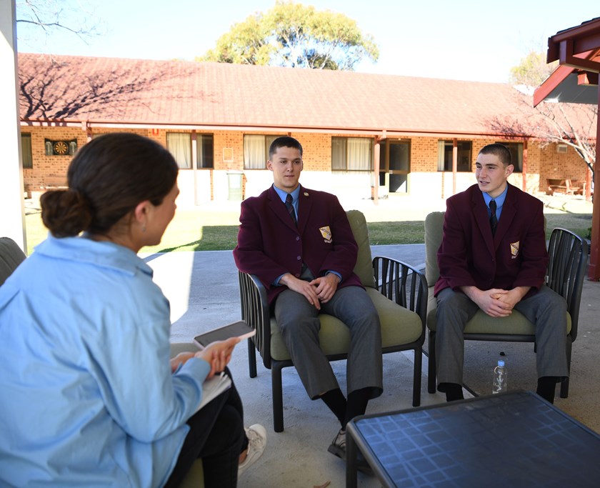 St Gregory's boarders Jed Reardon (left) and James Croker (right) talk to jetwinvip.com.