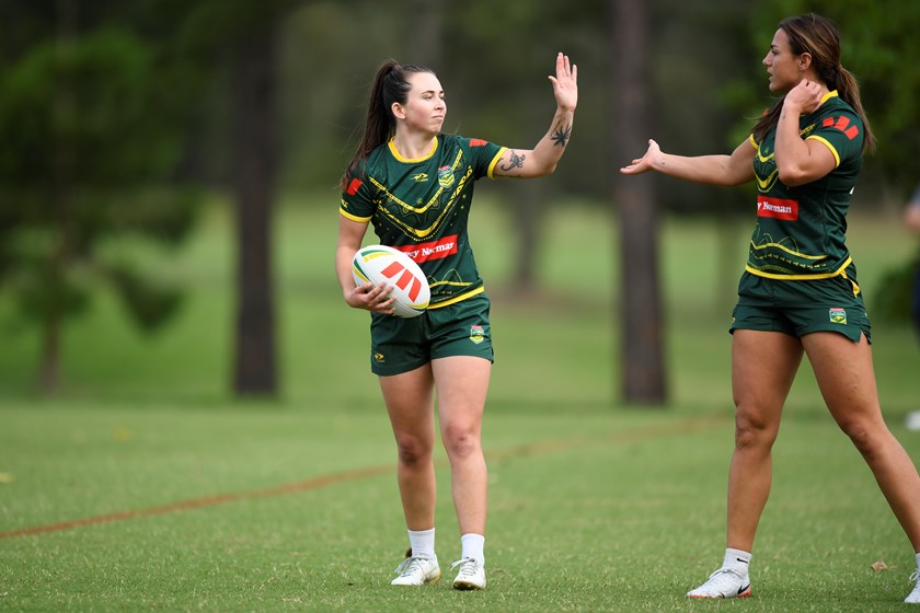 Debutant Quincy Dodd has proudly worn the Jillaroos' Indigenous jersey throughout the first weke in camp.