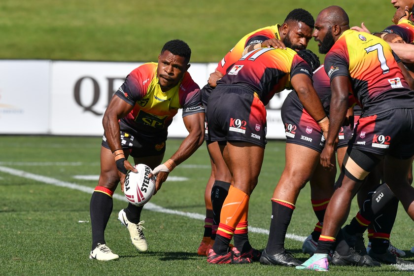 Judah Rimbu in action for the PNG Hunters.