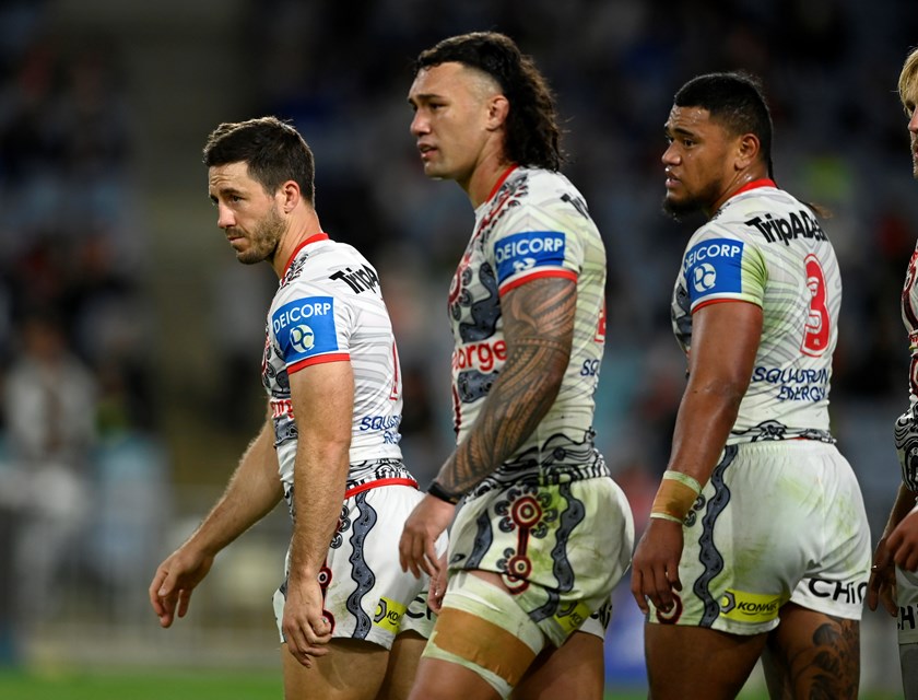 Ben Hunt and Jaydn Su'A at the Dragons.