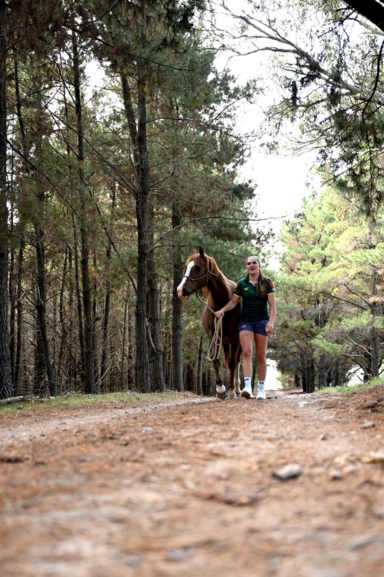 Horses have played a key role in Jakiya Whitfeld's life on the family farm.