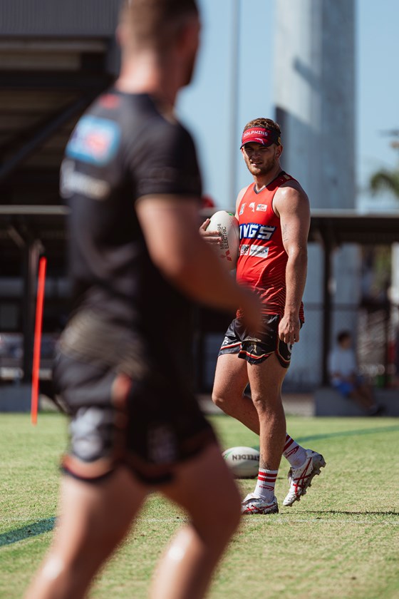 Oryn Keeley at Dolphins training.