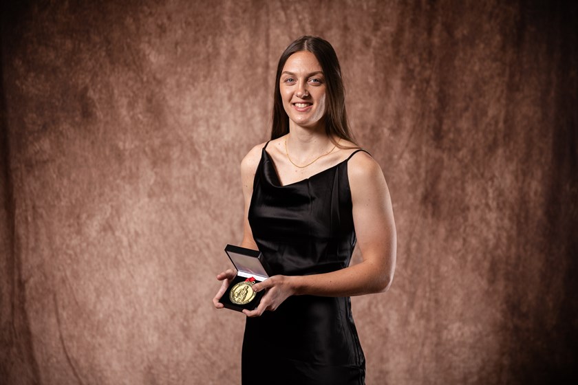 Cronulla five-eighth Georgia Hannaway won the BMD Premiership Rookie of the Year award after a stunning debut season with Norths.