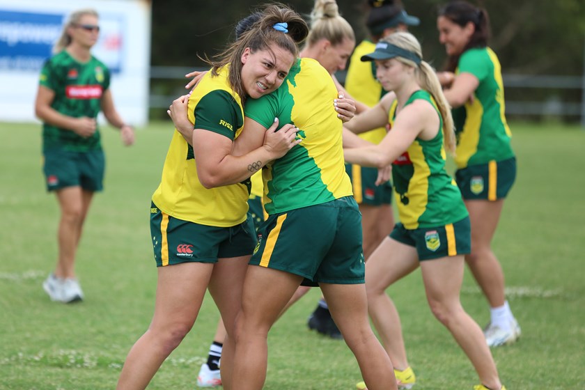 Evania Pelite in Jillaroos camp on the Gold Coast.