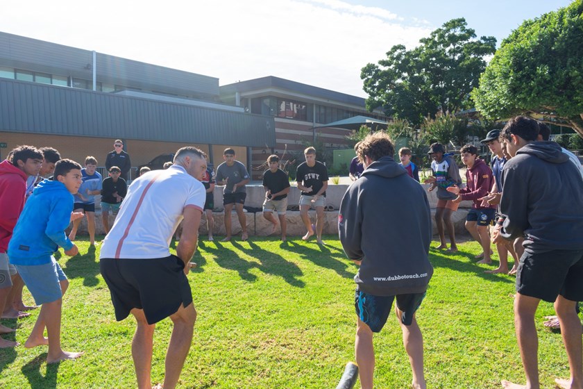 Jonathan Wright (white shirt) amassed 121 NRL appearances in a career which included stops at the Eels, Bulldogs, Sharks, Warriors and Sea Eagles. Photo: Supplied