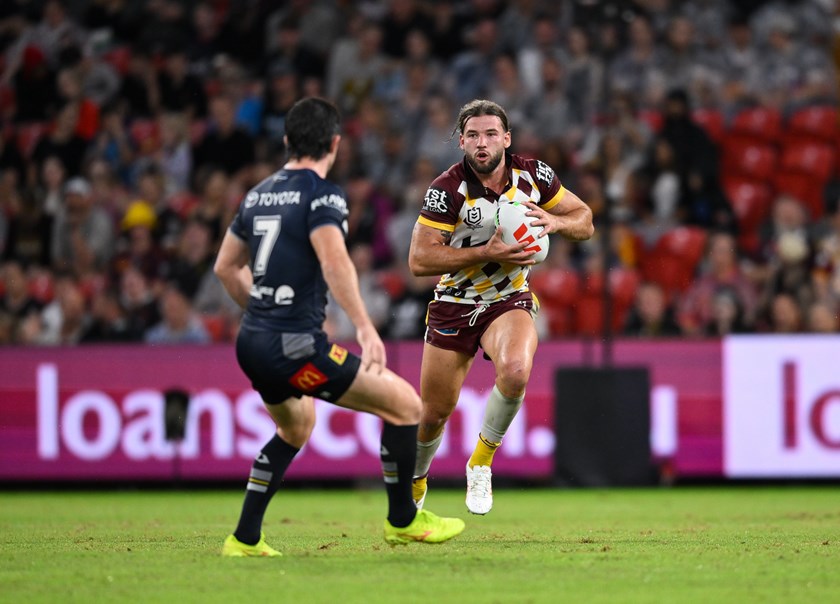 Pat Carrigan in action against the North Queensland Cowboys.