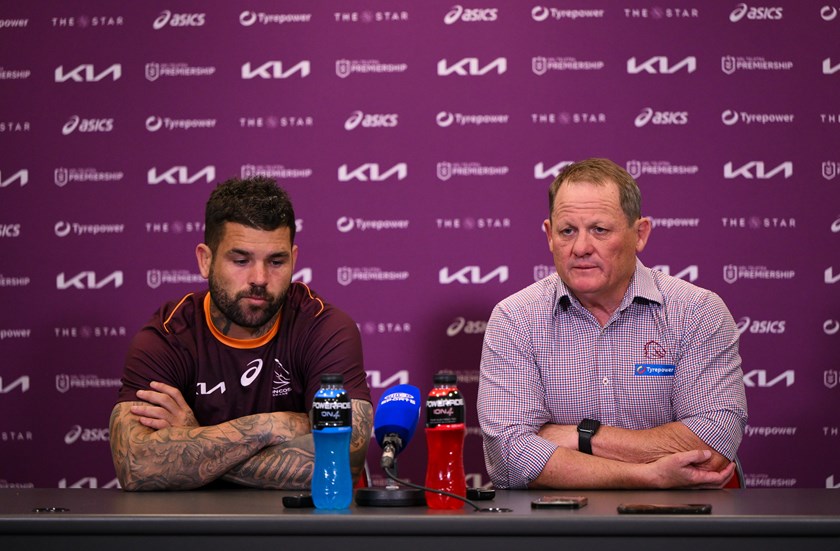 Adam Reynolds and Kevin Walters following the Round 27 match against Melbourne Storm.