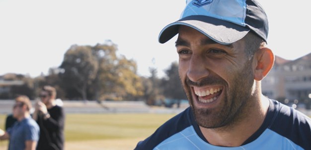 Vaughan is loving life in sky blue