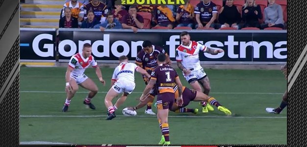 Rd 24: Broncos v Dragons - Try 4th minute - Alex Glenn