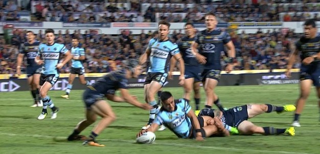 Rd 24: Cowboys v Sharks - Try 37th minute - Valentine Holmes