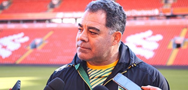 Meninga fronts the media at Anfield