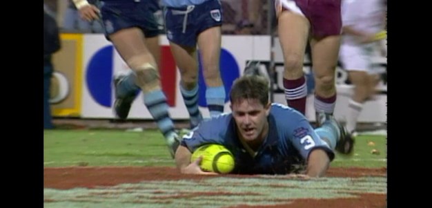 Fittler crosses for his first Origin try