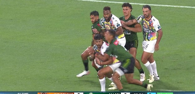 Gagai puts a big hit on Latrell