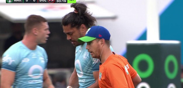 Tohu Harris leaves the field