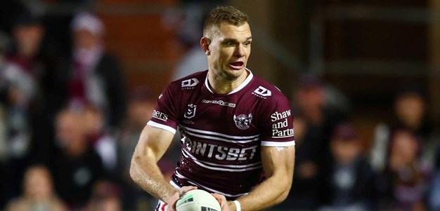 Tom Trbojevic battled hard for the Sea Eagles