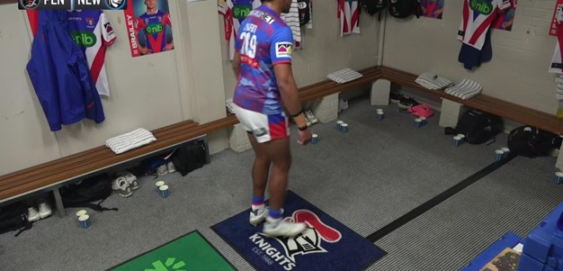 Jacob Saifiti injured in the warm-up