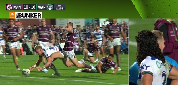 By the tip of his toe: Cherry-Evans saves a try