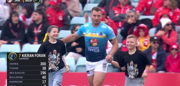 A special moment as Foran runs on for game 300