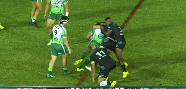 Kikau flies out of the line