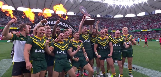 Kangaroos v Tonga XIII post-match ceremony