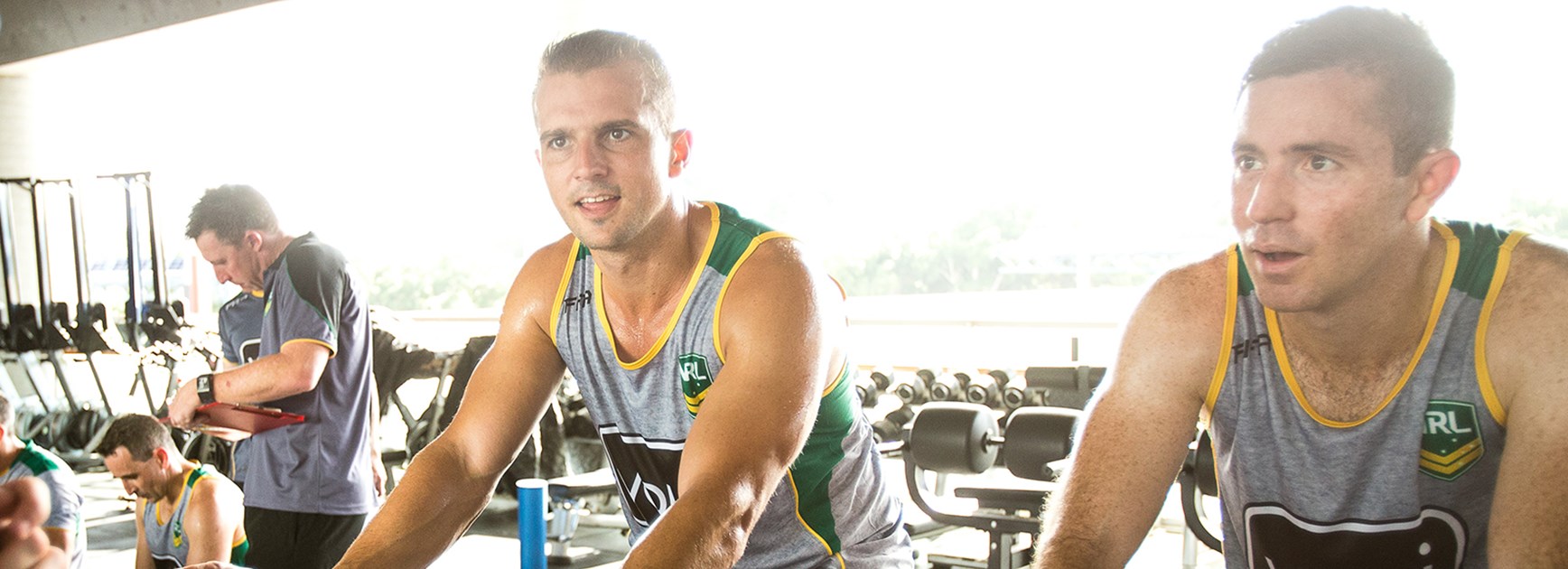 NRL referees are put through an endurance and decision making test at ANZ Stadium.