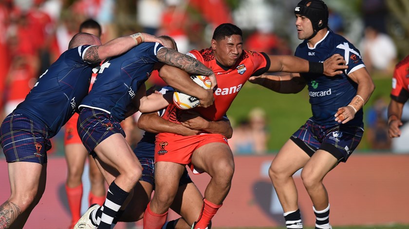 Jason Taumalolo in action against Scotland.