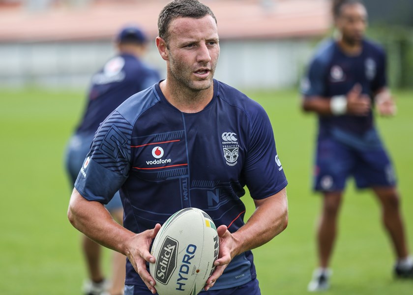 New Zealand Warriors recruit Blake Green at training.