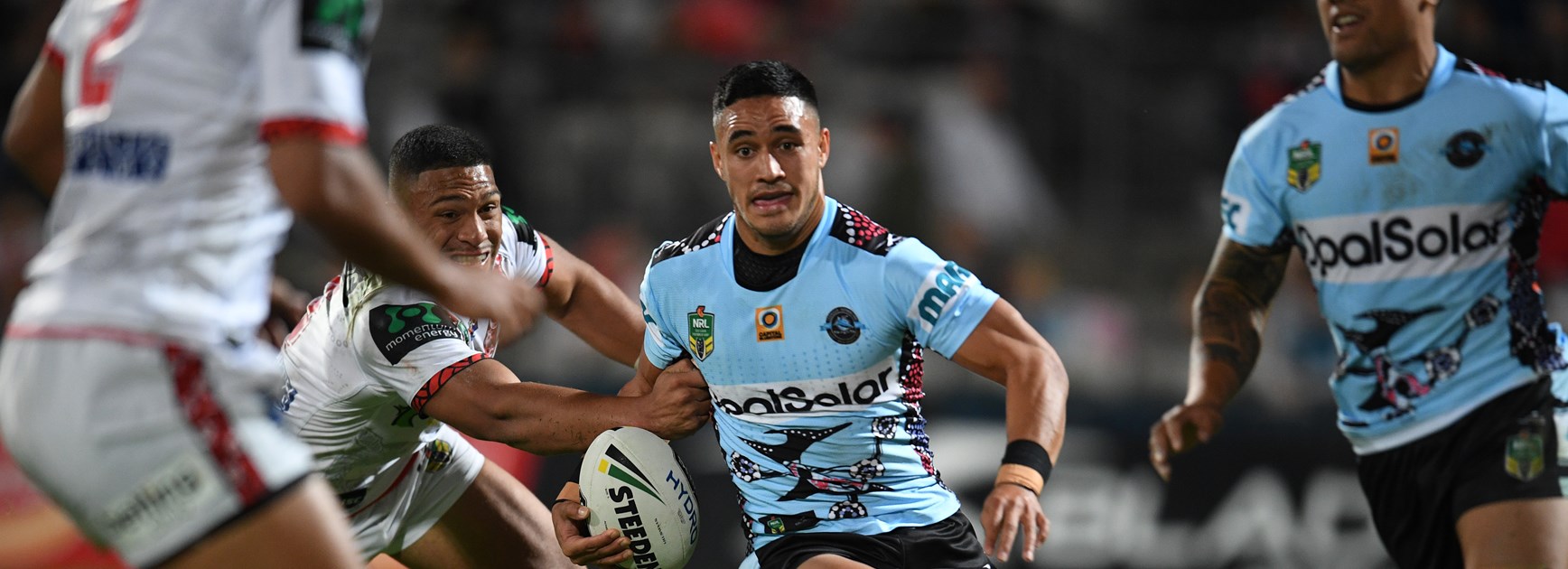 Cronulla Sharks fullback Valentine Holmes.