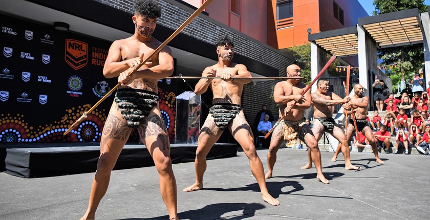 The Festival of Indigenous Rugby League welcoming ceremony.