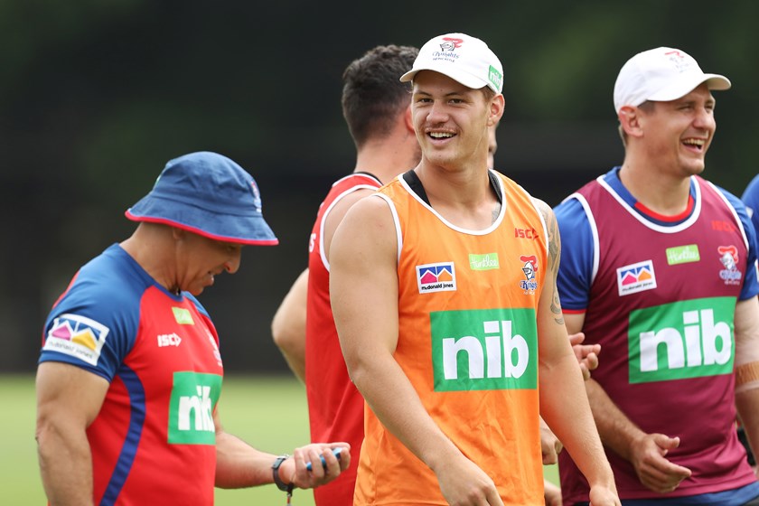 Kalyn Ponga at Newcastle Knights training.