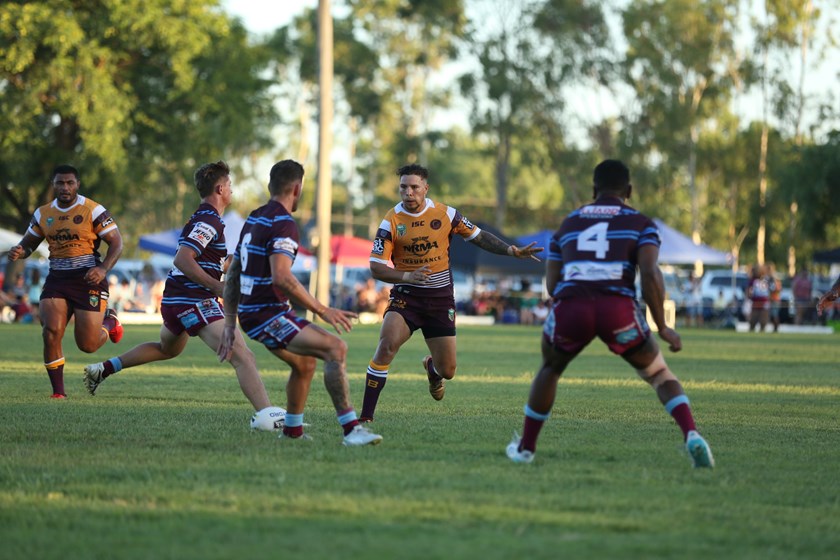 Shaun Nona slips a kick in against the CQ Capras.