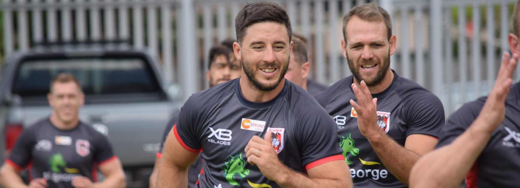 Dragons halfback Ben Hunt at pre-season training.