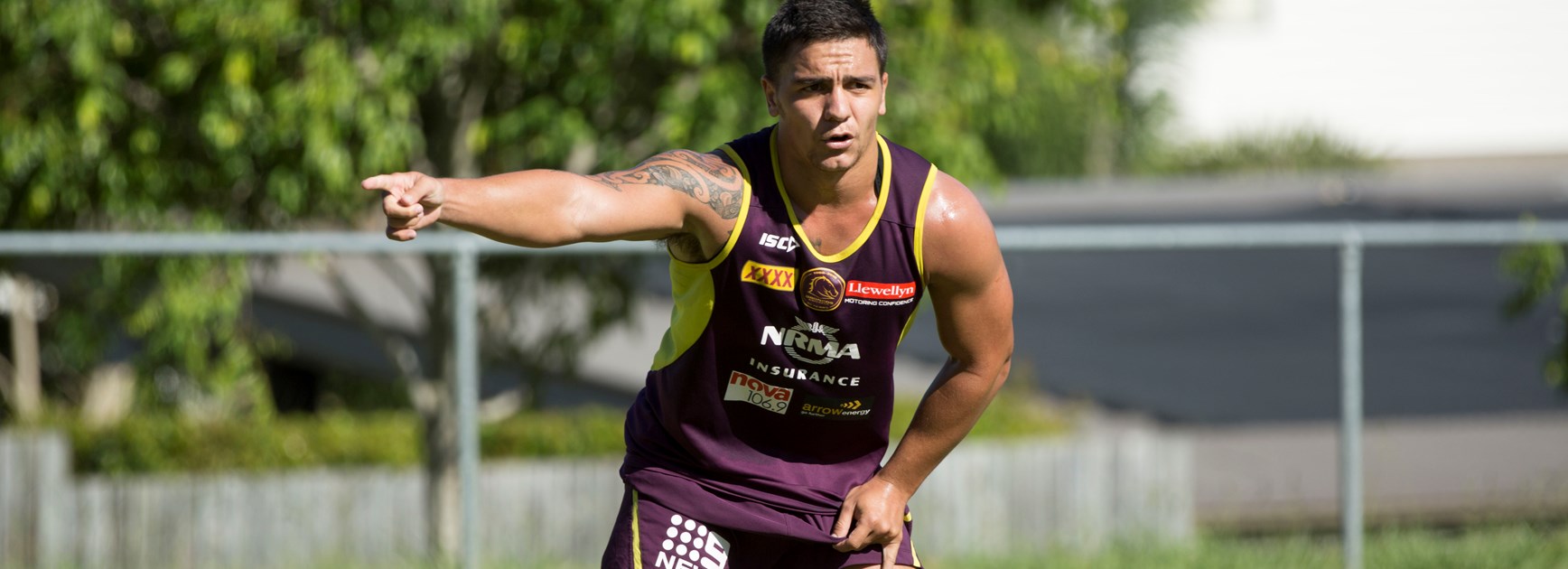 Broncos halfback Kodi Nikorima at pre-season training.