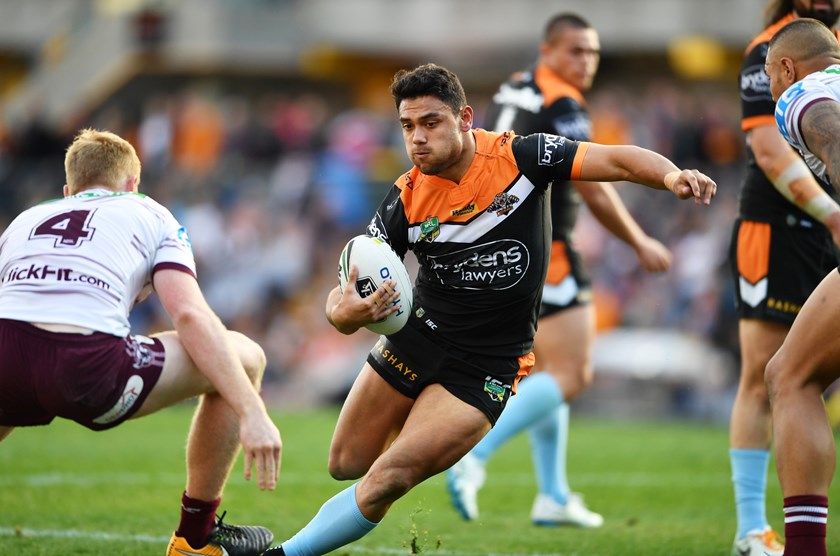 Wests Tigers winger David Nofoaluma.