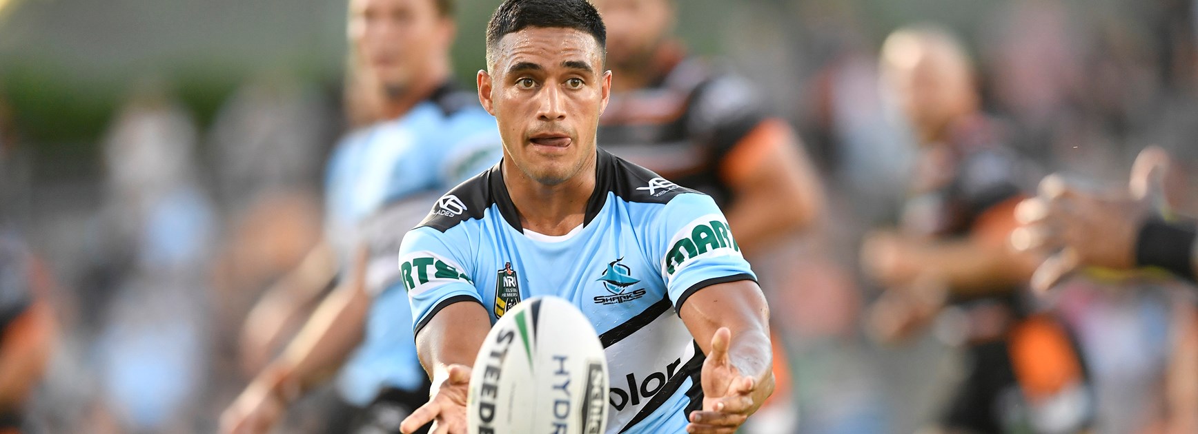 Sharks fullback Valentine Holmes.