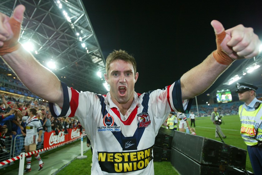 Brad Fittler after the 2002 grand final.