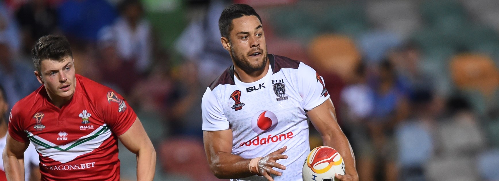 Jarryd Hayne in action for Fiji in 2017.