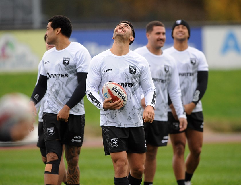 Shaun Johnson at New Zealand training on Wednesday.