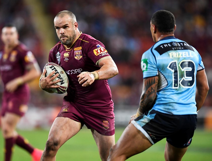 Queensland's Nate Myles in Origin I, 2017.