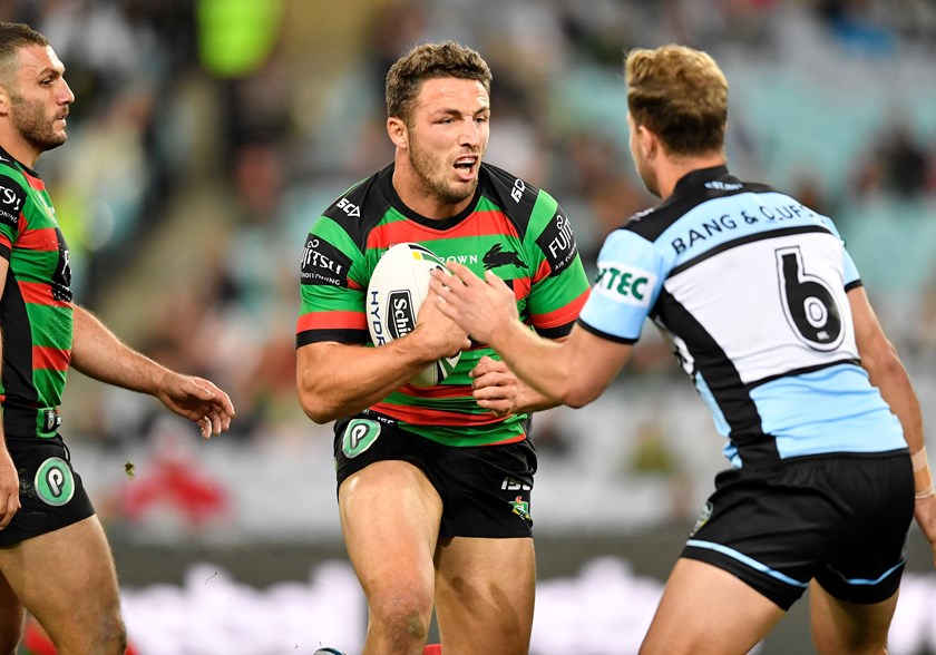 Rabbitohs forward Sam Burgess.