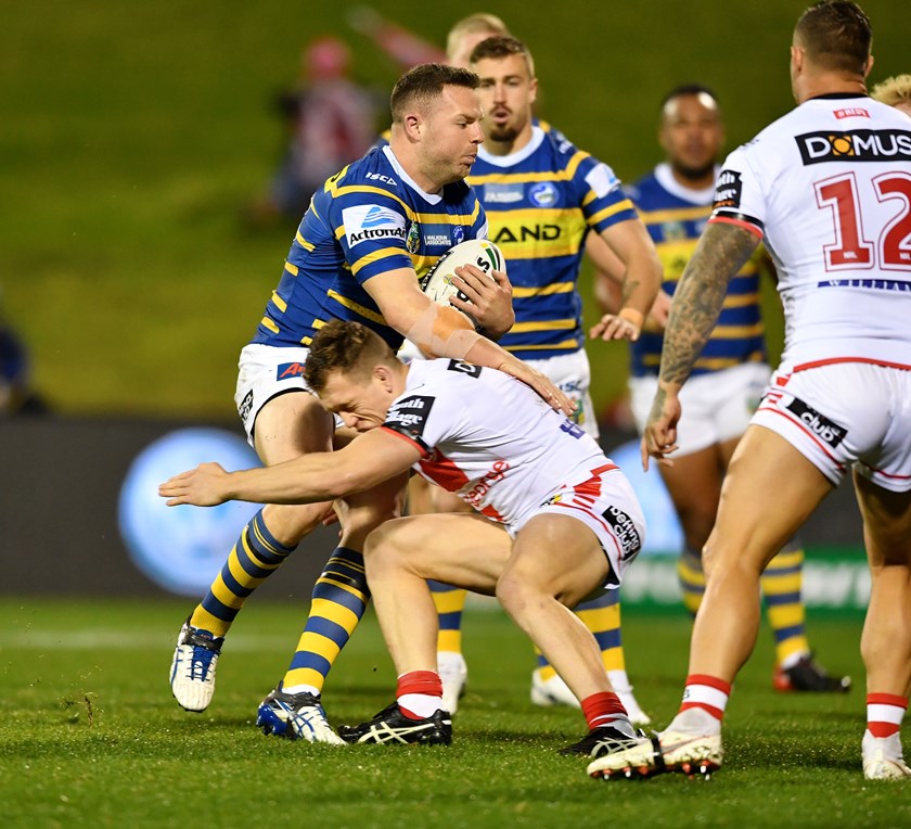 Eels lock Nathan Brown.