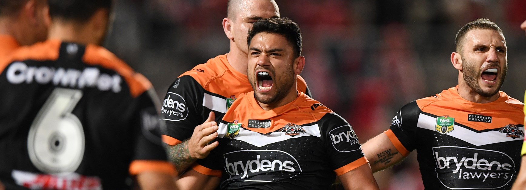 Tigers winger David Nofoaluma.