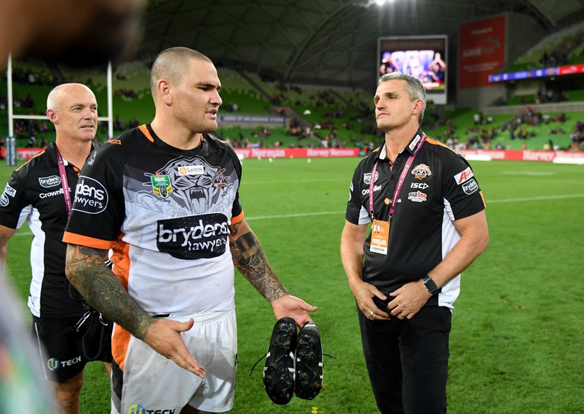 Ivan Cleary with Russell Packer.