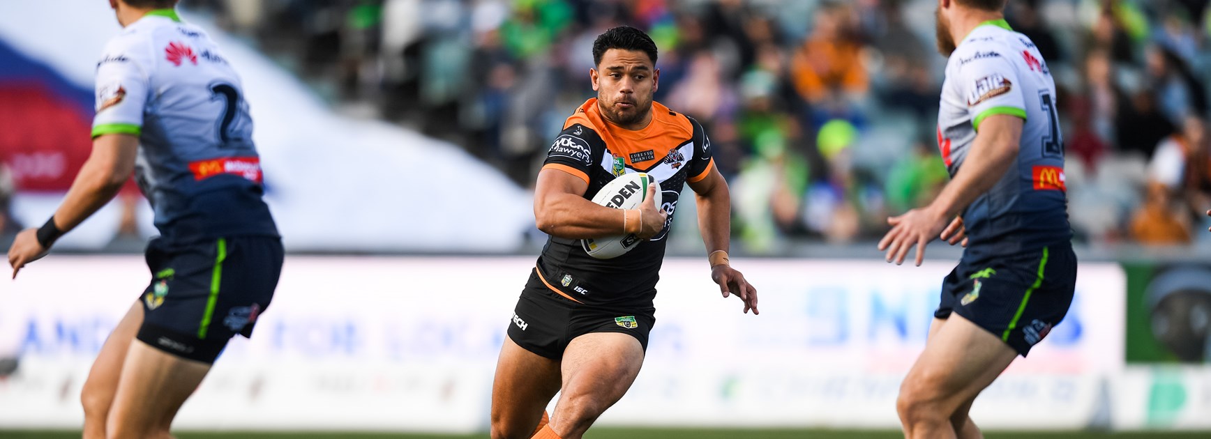 Wests Tigers winger David Nofoaluma.