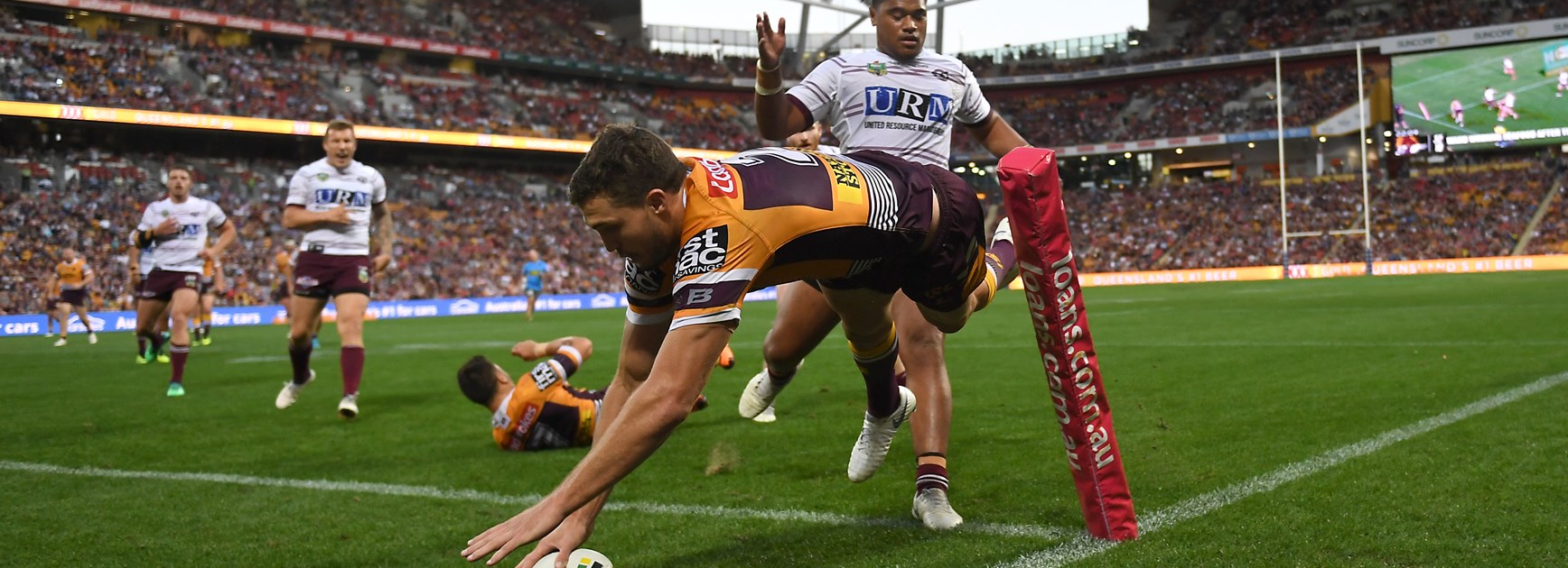 Corey Oates was unstoppable in round 25, 2018 against Manly.